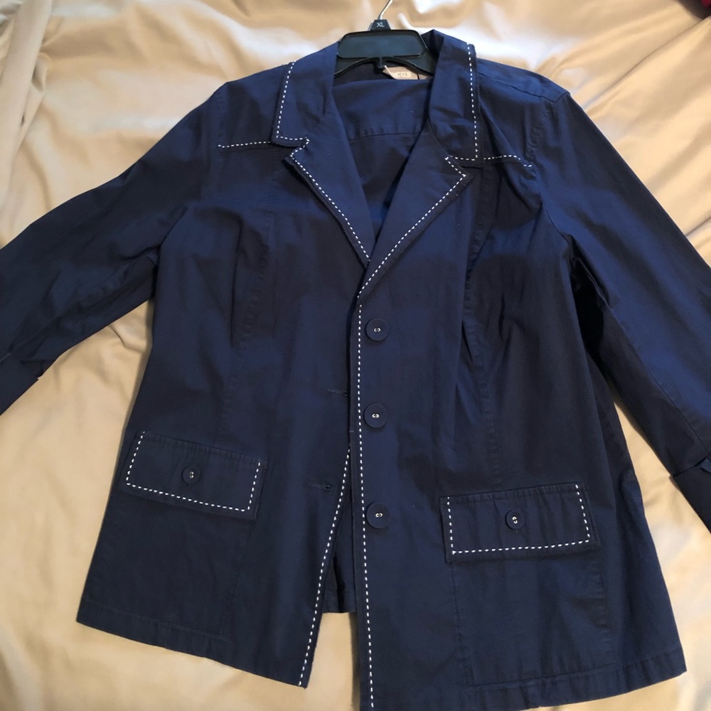 NWTs Chico’s Navy Sz 3 (xl) Jacket